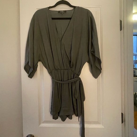 Lulu’s Ain't It Grand Olive Green Romper - Picture 7 of 10